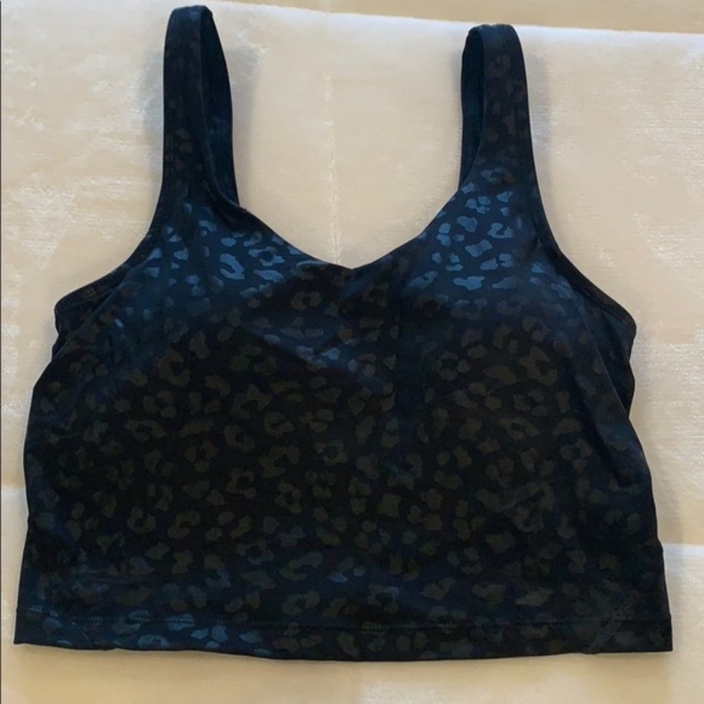Align leopard crop workout tank Sz S